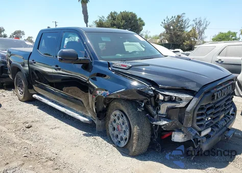 2025 Toyota Tundra Hybrid Trd Pro Hybrid Crewmax 5.5' Bed from USA, damaged, VIN 5TFPC5DB5SX099388